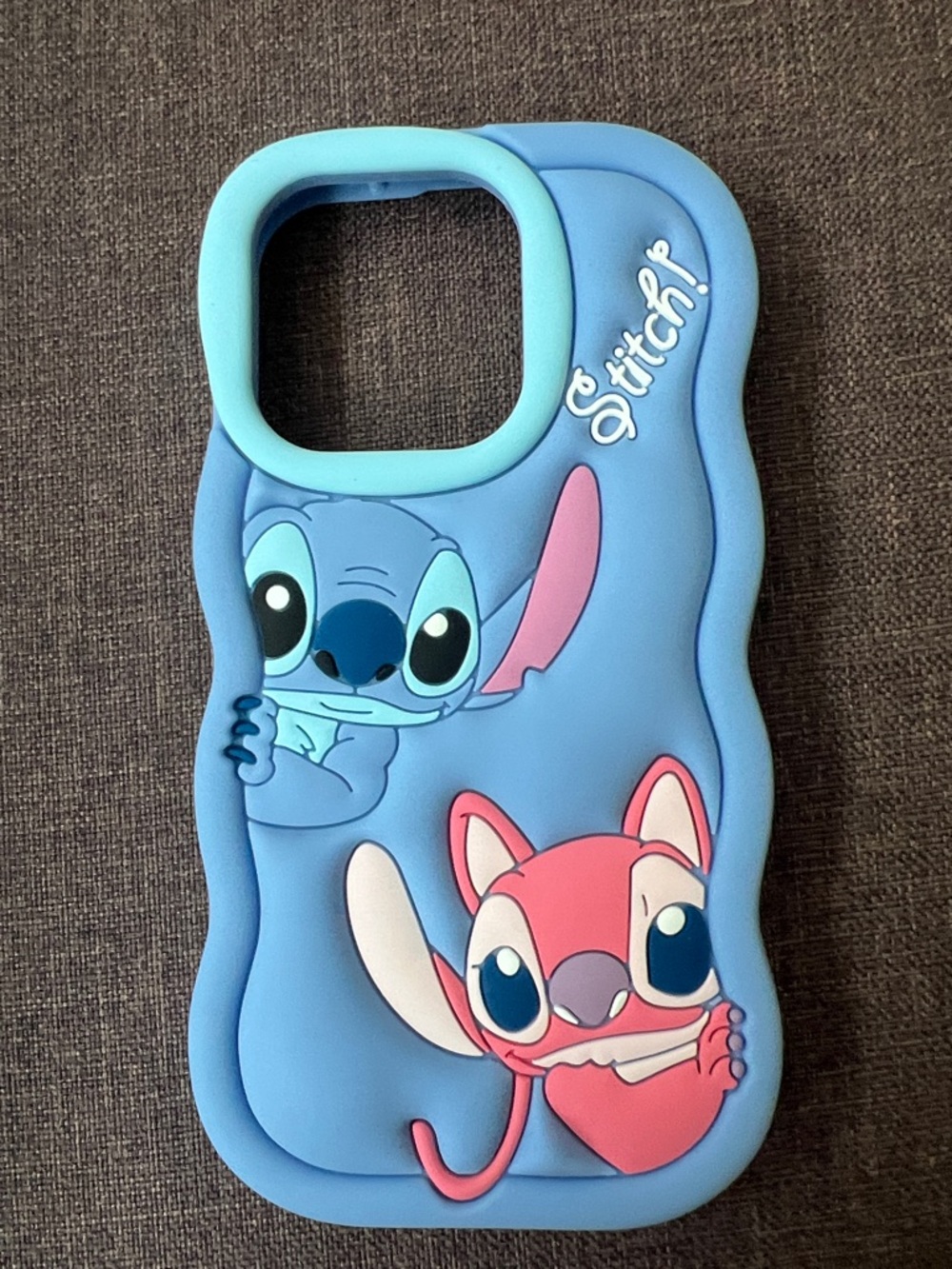 Disney Stitch iPhone 16 Pro Case Cute Silicone Cover NEW
